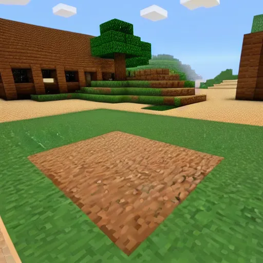 Image similar to gameplay of minecraft, very realistic