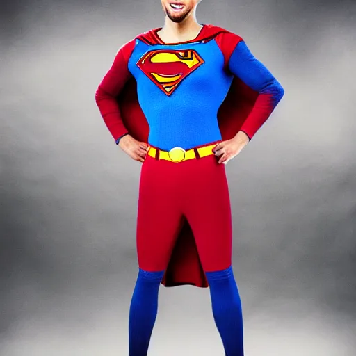 Prompt: portrait photo Stephen curry as superman