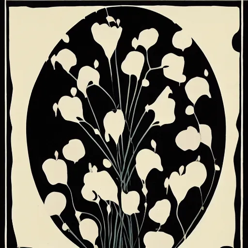Image similar to random by aubrey beardsley, by oskar fischinger. the digital art is a beautiful & haunting work of art of a series of images that capture the delicate beauty of a flower in the process of decaying. the colors are muted & the overall effect is one of great sadness.