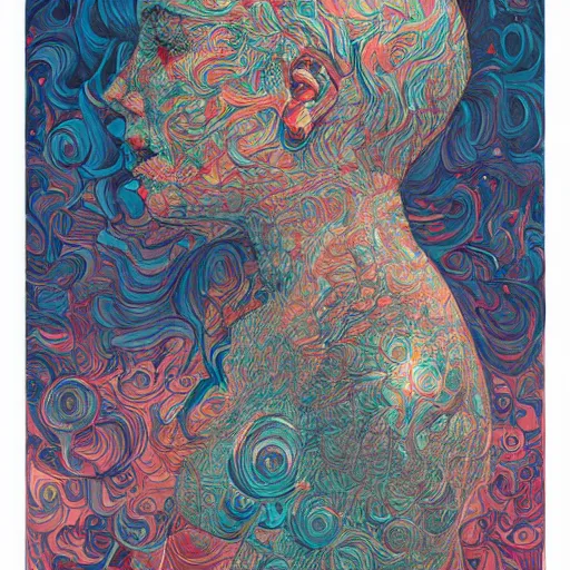 Prompt: blow my mind by james jean