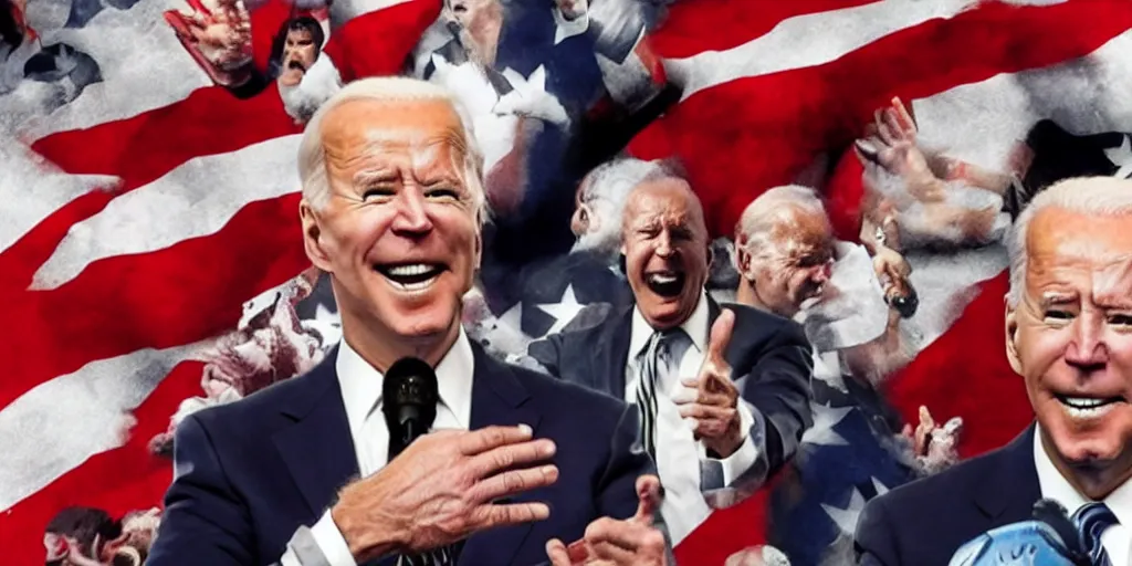 Image similar to joe biden wwe, detailed facial expressions, hyper detailed