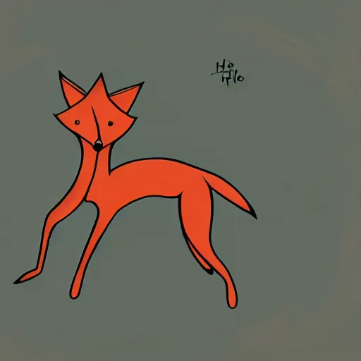 Image similar to a fox in the style of here to slay, digital art