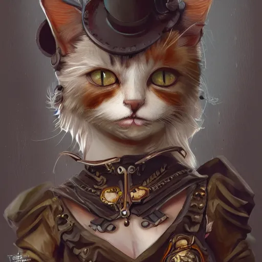 Image similar to cat salem concept art, steampunk, sharp focus, illustration, concept art by tooth wu