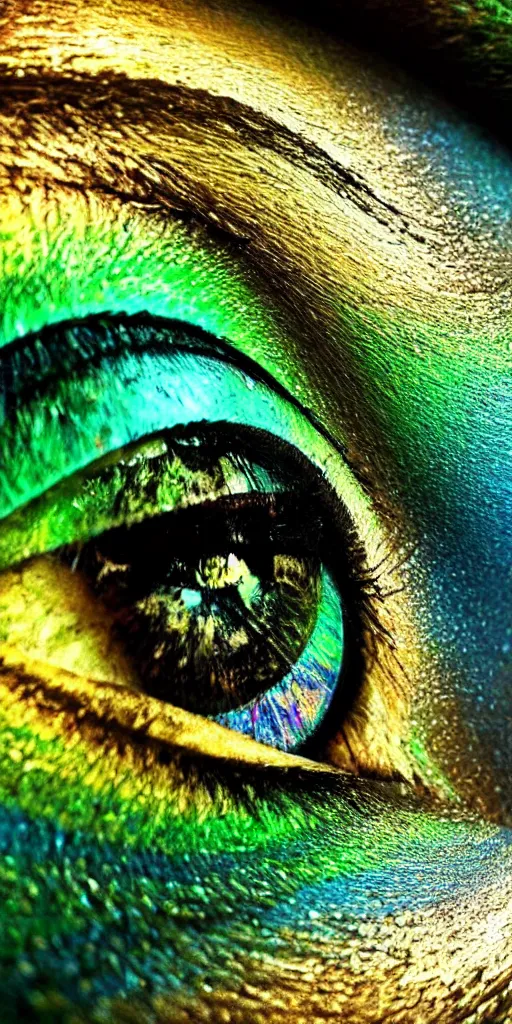 Prompt: hyper realistic photo of beautiful green eye reflecting a sky full of a billion rainbow stars, hyper realistic, fractal art, art station, coherent design, symmetrical, vivid colour, complementary colour, golden ratio, detailed, sharp lines, intricate, rainbow shift, in unreal 3 d engine, ray tracing, octane render