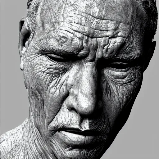 Prompt: close-up portrait of human sculpture made out of black ash, CGSociety, highly detailed, sharp, not blurry, photorealistic, 4k, 8k