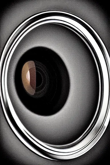 Prompt: “ very gorgeous graphic art of a camera lens as a human eye, award - winning details ”