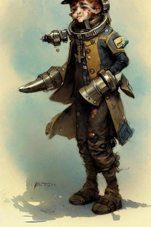 Image similar to ( ( ( ( ( 1 2 5 0 retro future 1 0 year boy old super scientest in space pirate mechanics costume. muted colors. childrens layout, ) ) ) ) ) by jean - baptiste monge,!!!!!!!!!!!!!!!!!!!!!!!!!