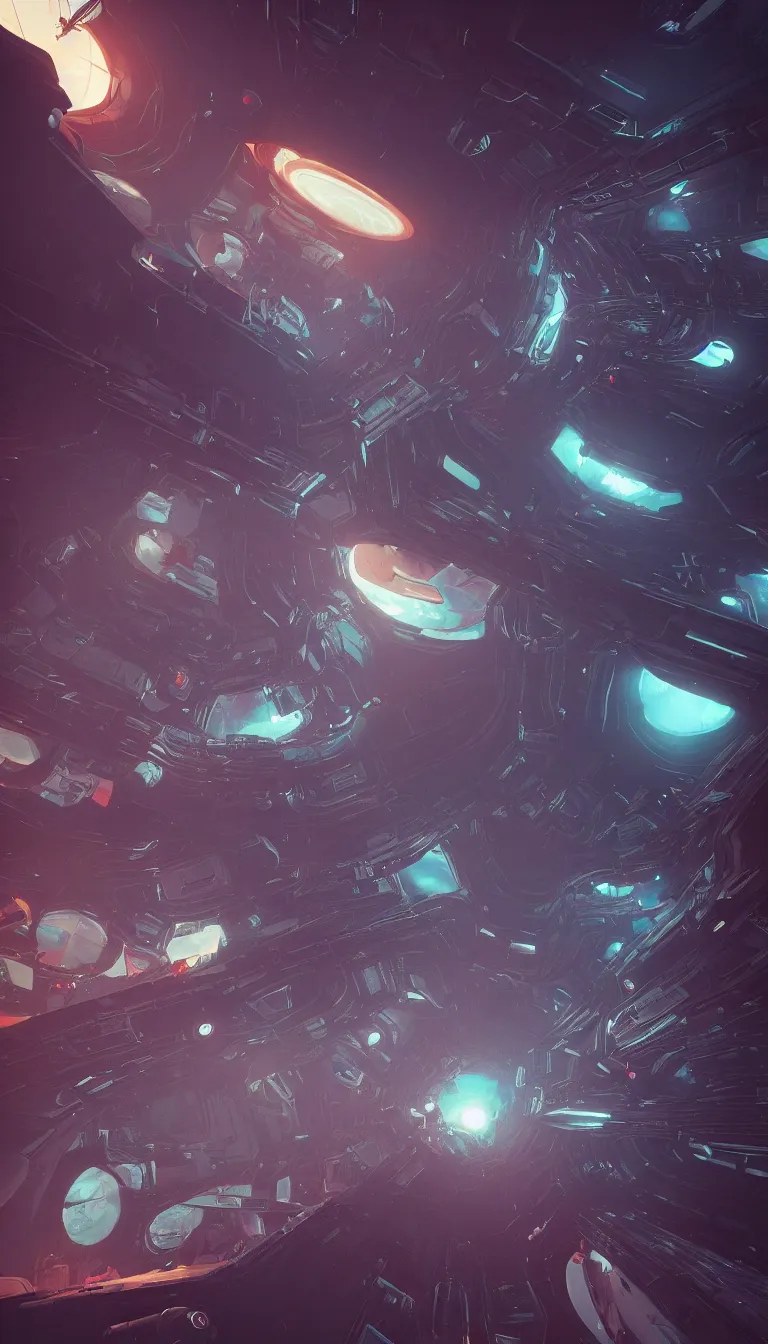 Image similar to A scene from 2001 A Space Oddysey, environment concept, digital art, Beeple, unreal engine, trending on artstation,