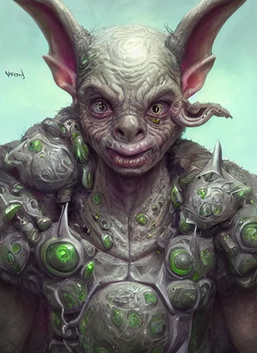 Prompt: , goblin, detailed eyes, cute, fantasy, intricate, highly detailed, digital painting, 4k, HDR, concept art, smooth, sharp focus, illustration, by Wayne Reynolds