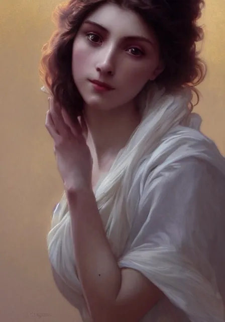 Prompt: violet myers, intricate, elegant, highly detailed, digital painting, artstation, concept art, smooth, sharp focus, illustration, art by artgerm and greg rutkowski and alphonse mucha and william - adolphe bouguereau