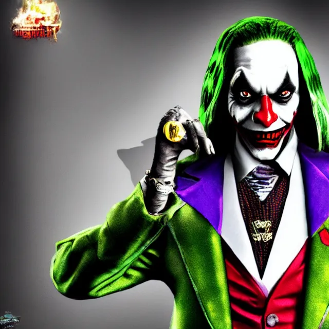 Image similar to snoop dogg as joker in mortal kombat, character, videogame render, 4 k