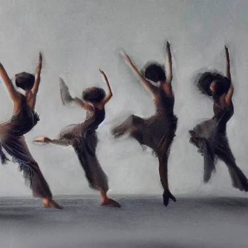 Prompt: dancers by marcel caram