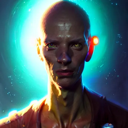 Image similar to highly detailed portrait from a male alien, extraterrestrial, aquatic, stephen bliss, unreal engine, fantasy art by greg rutkowski, loish, rhads, ferdinand knab, makoto shinkai and lois van baarle, ilya kuvshinov, rossdraws, tom bagshaw, global illumination, radiant light, detailed and intricate environment