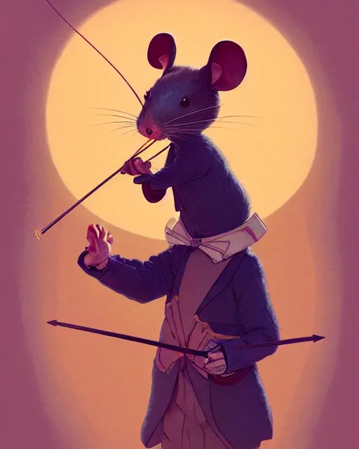 Prompt: anthropomorphic art of anthropomorphic mouse holding a bow, victorian bright clothing by artgerm, victo ngai, ryohji hase, artstation, highly detailed digital painting, smooth, global illumination, fantasy art by greg rutkowsky, karl spitzweg