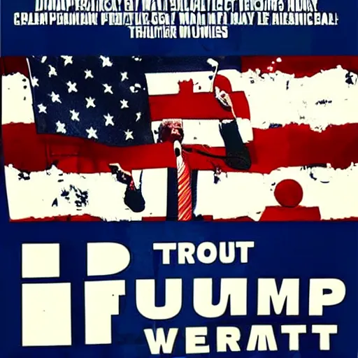 Image similar to donald trump poster, modern warfare