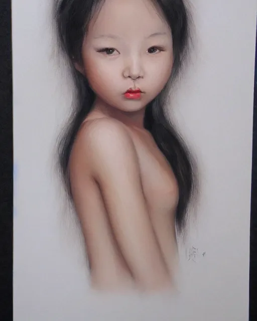 Image similar to a portrait of a beautiful girl by WangJie li