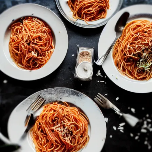 Prompt: Spaghetti, gourmet cooking, professional photography