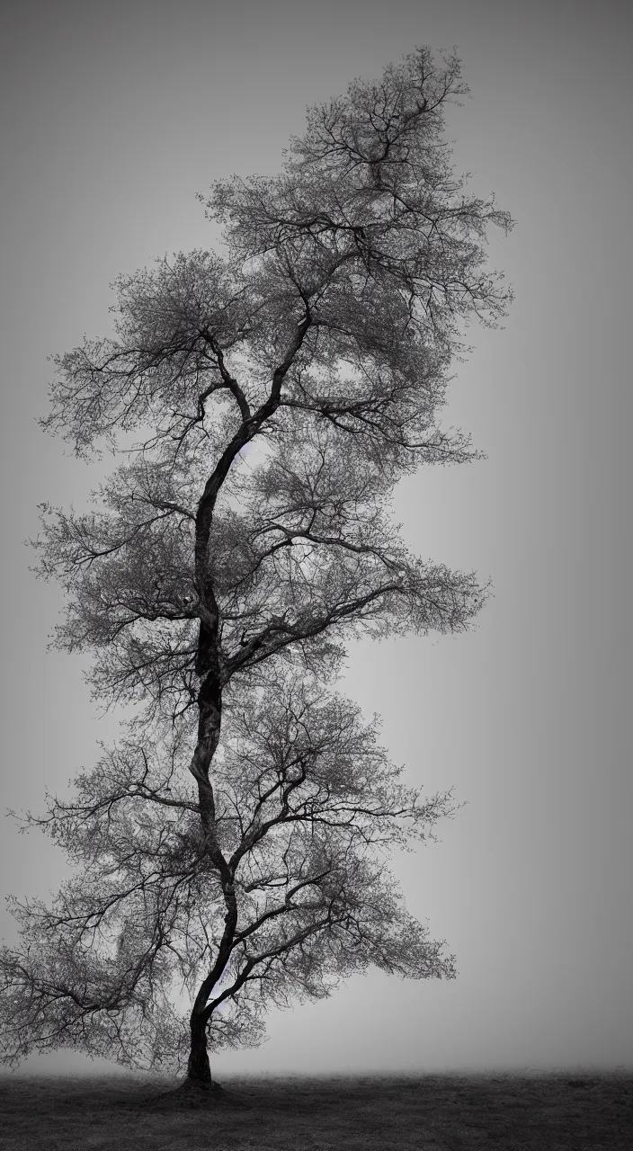 Prompt: a tree photographed with surrounding air currents, schlieren flow visualisation, photographic, highly detailed, schlieren, ir 660 nm, deep red, flow, flow visualization, 8k