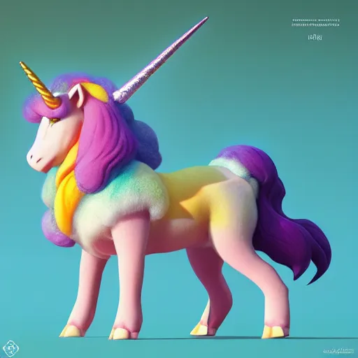 Image similar to a fluffy unicorn pokemon:: by Martine Johanna and Simon Stålenhag and Chie Yoshii and Casey Weldon and Guillermo del toro :: ornate, dynamic, particulate, pastel colors, intricate, elegant, highly detailed, centered, artstation, smooth, sharp focus, octane render, 3d