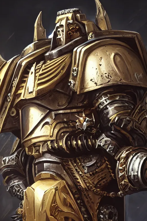 Image similar to queen portrait heros warhammer 4 0 k horus heresy fanart - the primarchs emperor by johannes helgeson animated with vfx concept artist & illustrator global illumination ray tracing hdr fanart arstation zbrush central hardmesh 8 k octane renderer comics stylized