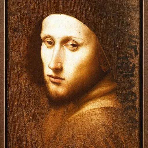 Image similar to portrait of Polish rapper Young Multi by Leonardo Da Vinci,