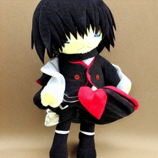 Prompt: cute fumo plush of the gentleman thief who steals hearts and possessions alike