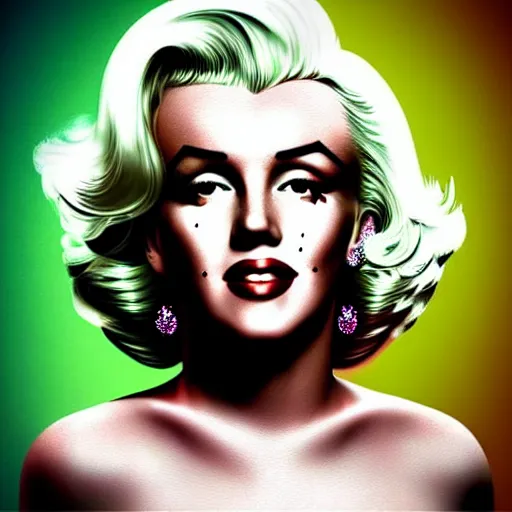 Image similar to a portrait of marilyn monroe with long siver hair, cyber neon lightings, wide angle, highly detailed, cyberpunk high fashion, elegant, crispy quality, trending in artstation, trending in pinterest, glamor pose, no signature, no watermark, cinematic, octane render, art by artgerm, art by greg rutkowski, art by pascal blanche