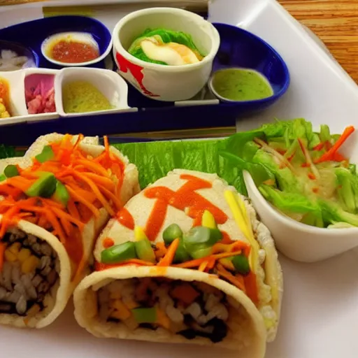 Image similar to taco sushi