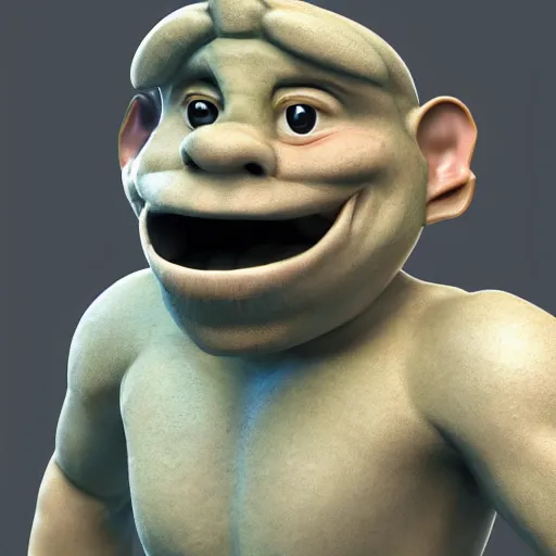 Prompt: an adult troll is shown in the photo. a lot of smiling faces, 8 k, high octane render