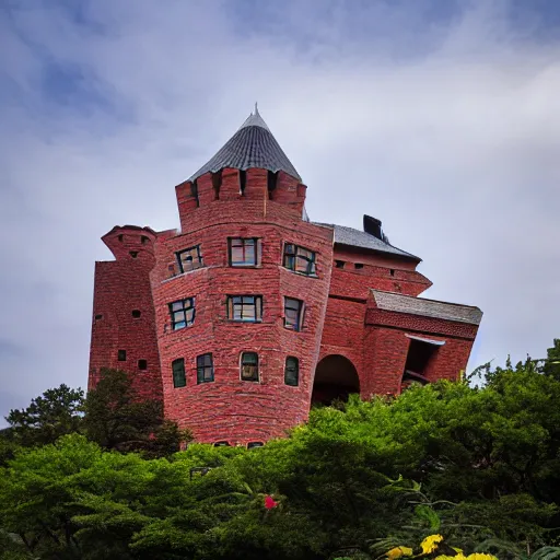 Image similar to Castle designed by Frank Llyod Wright. AF-S NIKKOR 10-200mm F2.8G ED.