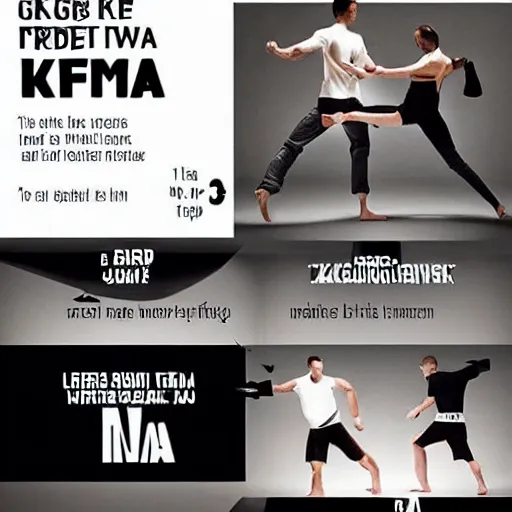 Image similar to ikea diagram explaining mma moves in great detail step by step