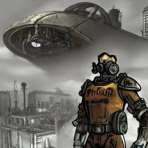 Image similar to Fallout concept art
