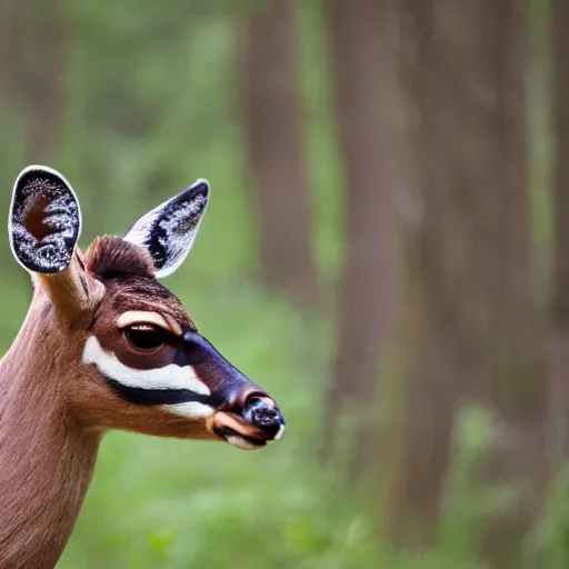 Image similar to a beautiful spotted deer in the woods, canon eos c 3 0 0, ƒ 1. 8, 3 5 mm