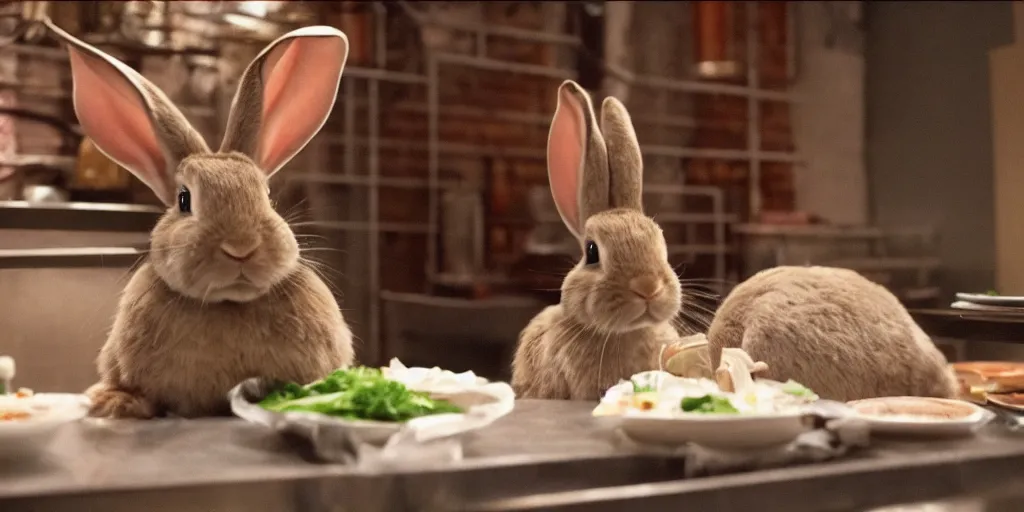 Image similar to a rabbit in the movie chef, screenshot