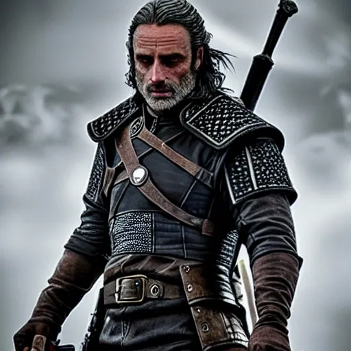 Prompt: andrew lincoln as geralt