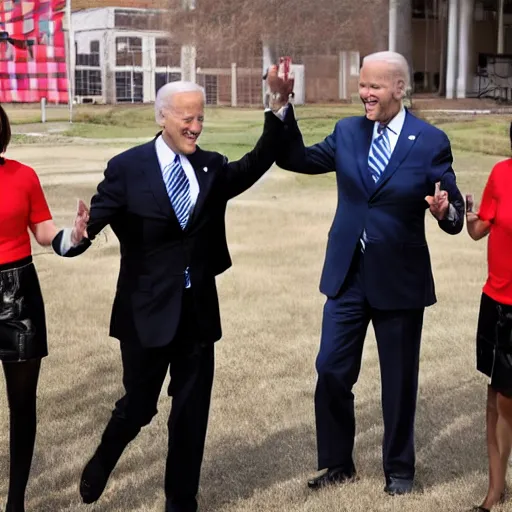 Image similar to Joe Biden black cube cult initiation ritual