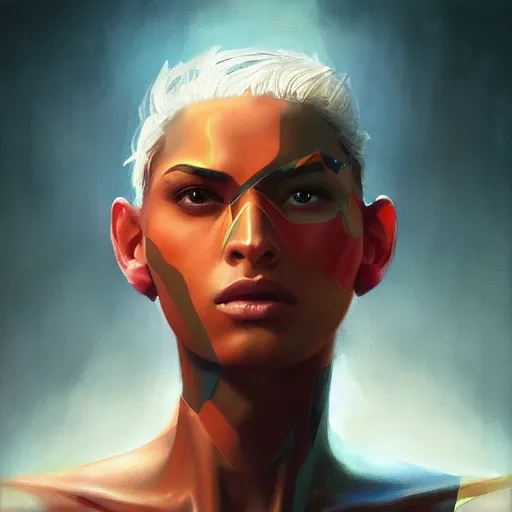 Image similar to mark grayson invincible portrait painting, medium shot, asymmetrical, profile picture, organic painting, sunny day, matte painting, bold shapes, hard edges, street art, trending on artstation, by huang guangjian and gil elvgren and ross tran