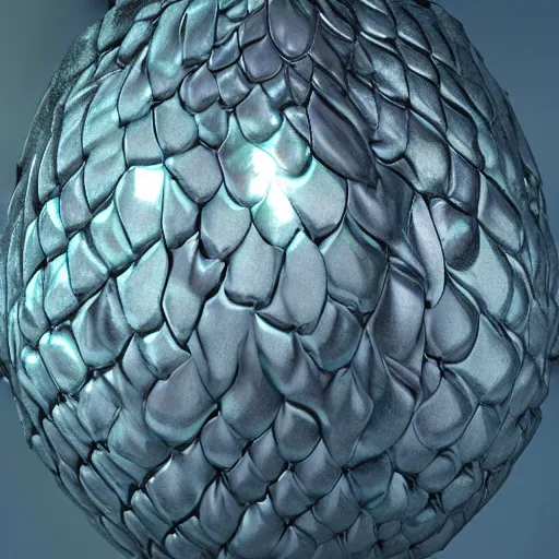 Image similar to a highly decorated dragon scale egg, photorealistic, symmetrical, unreal engine