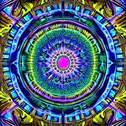 Prompt: heptagram, style of Alex Grey, style of Jasmine Becket-Griffith, high-frequency-banding style, overflow style, crt background, astonishing, enchanting . Highly detailed, photographic, cinematic, dramatic, sublime, establishing shot.