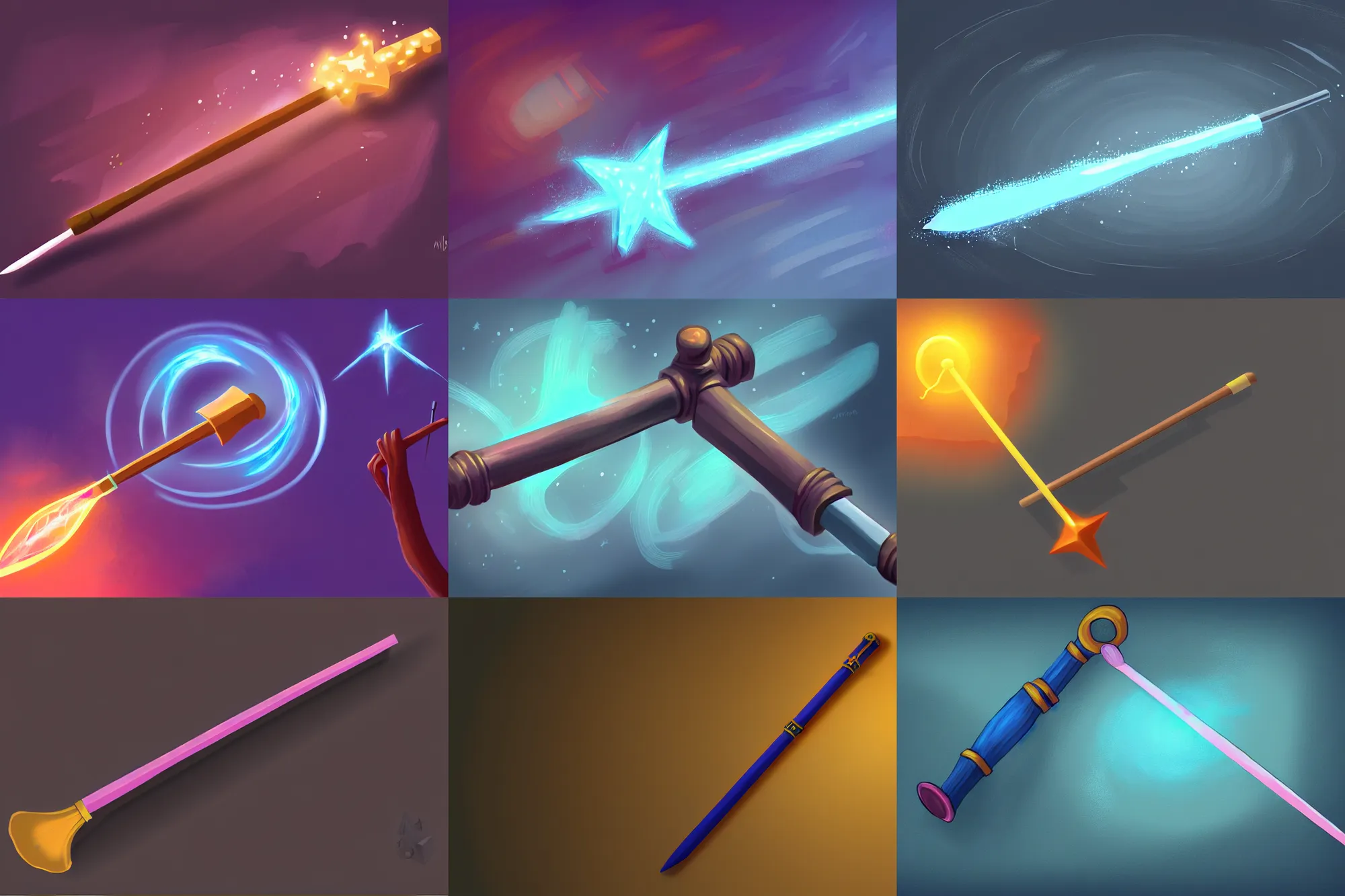 Prompt: magic wand, digital art, illustration, concept art