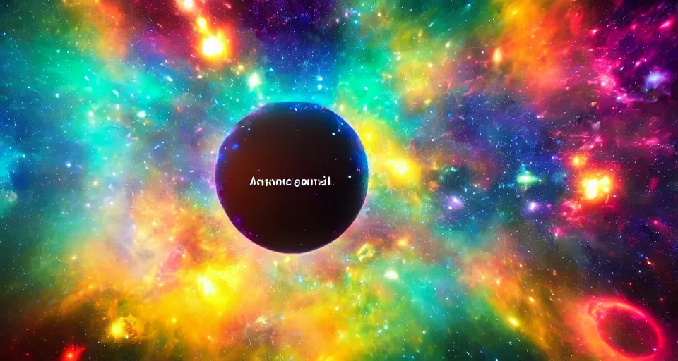 Image similar to a cosmic portal to the gigantic mystic colorful robotic being in the middle of the universe, stylized, 8k, cinematic, hyper-detailed, imax quality