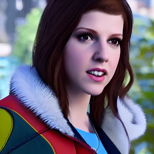 Image similar to Anna Kendrick as Judy from Cyperpunk 2077 unreal engine 5 4k ultra high quality