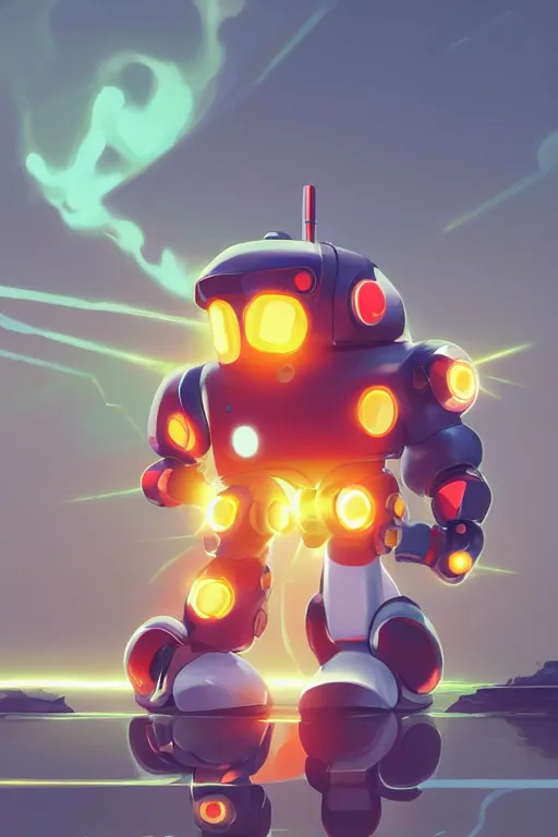 Image similar to metabots medabots medarotto medarot robot minimalist comics helmet mask neon cybereye, behance hd by jesper ejsing, by rhads, makoto shinkai and lois van baarle, ilya kuvshinov, rossdraws global illumination ray tracing hdr radiating a glowing aura