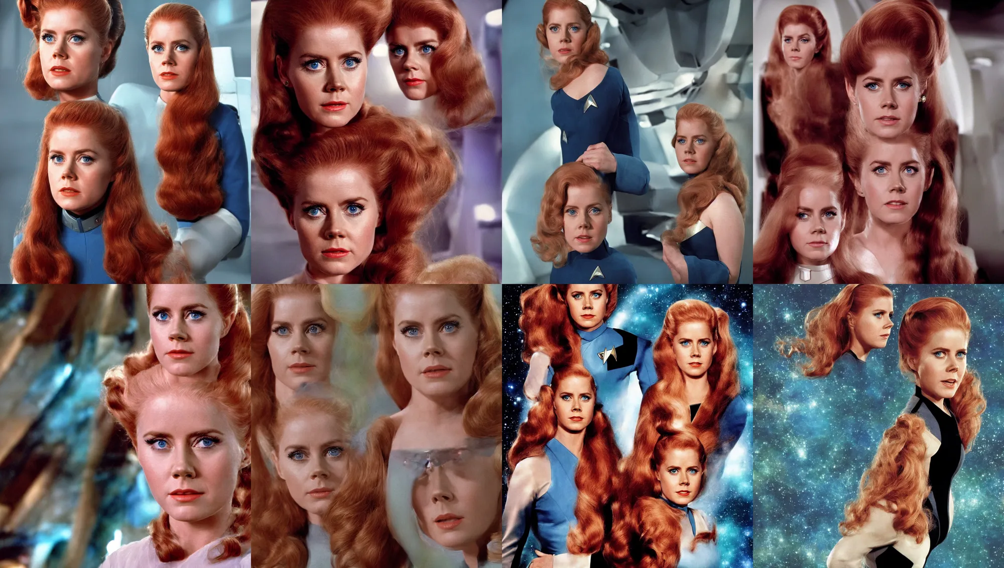 Prompt: portrait of amy adams in star trek : the next generation, 1 9 6 0 s technicolor