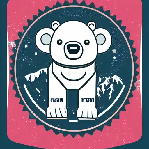 Prompt: Cyborg polar bear, sticker, highly detailed, colorful, illustration, drama, smooth and clean vector curves, no jagged lines, vector art, smooth