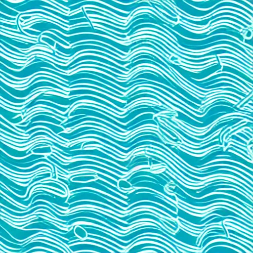 Prompt: waves, blue and green, illustration, dribble, graphic design background