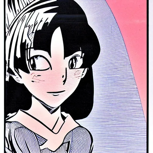 Prompt: young girl by osamu tezuka, detailed, manga, illustration