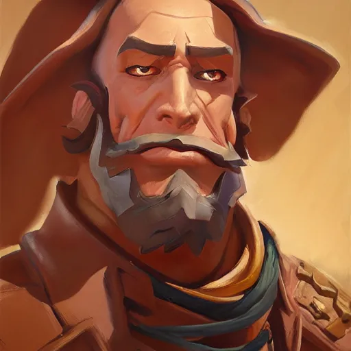 Image similar to greg manchess portrait painting of partially armored le chuck from monkey island as overwatch character, medium shot, asymmetrical, profile picture, organic painting, sunny day, matte painting, bold shapes, hard edges, street art, trending on artstation, by huang guangjian, gil elvgren, ruan jia, greg rutkowski, gaston bussiere