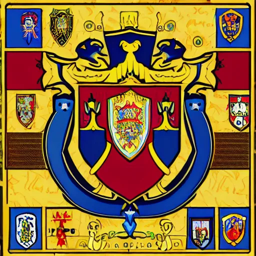 Prompt: 9 0 s website with hundreds of heraldry crests