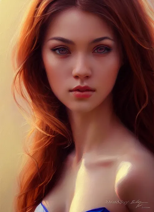 Image similar to photo of a gorgeous young woman in the style of stefan kostic, realistic, sharp focus, 8k high definition, insanely detailed, intricate, elegant, art by stanley lau and artgerm